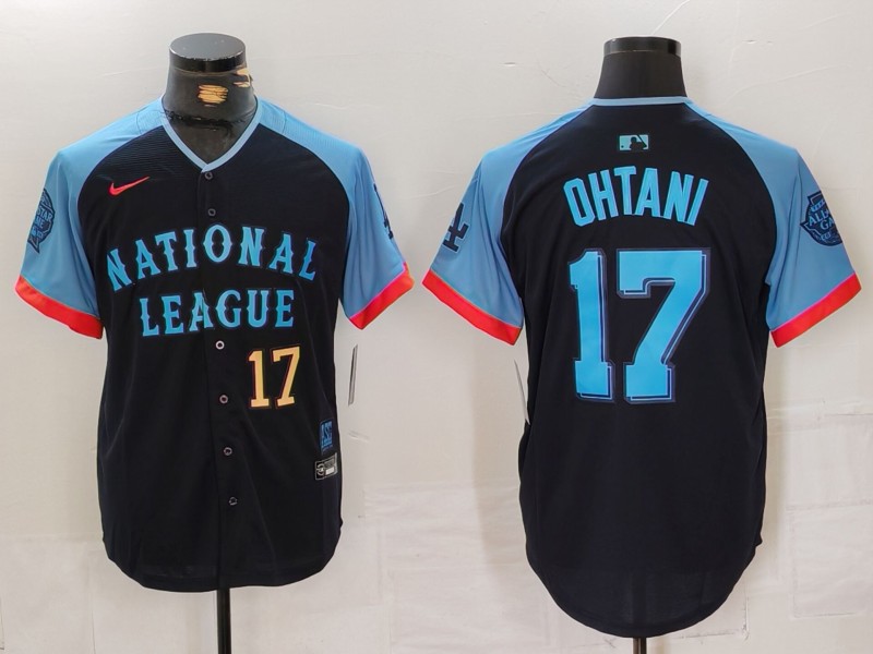 Men Los Angeles Dodgers #17 Ohtani Blue All star 2024 Nike MLB Jersey style 2->los angeles dodgers->MLB Jersey